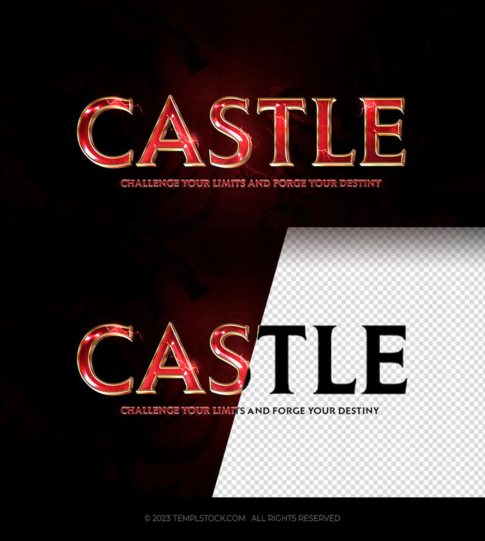 Castle редагуємий ігровий логотип