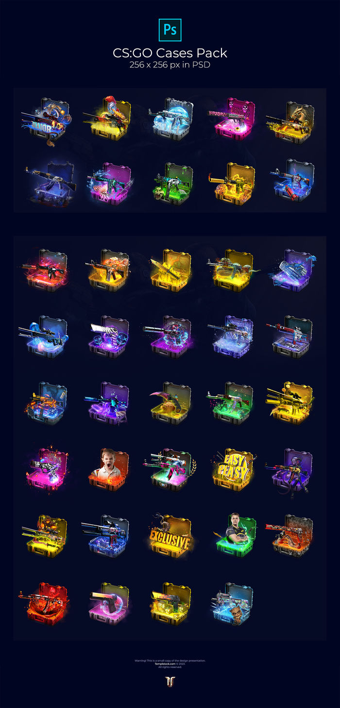 CS:GO Cases PSD Pack
