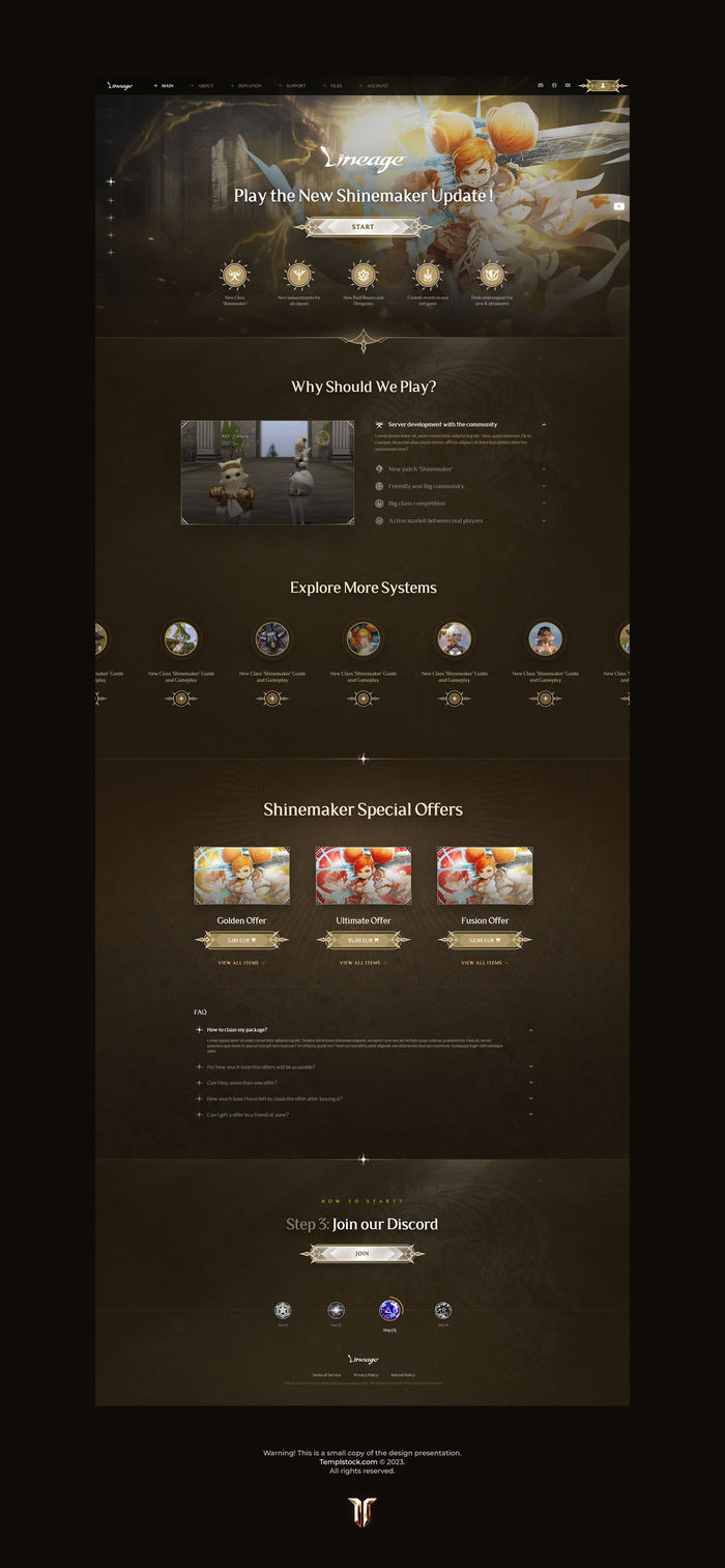 L2 Shinemaker Game Website Template