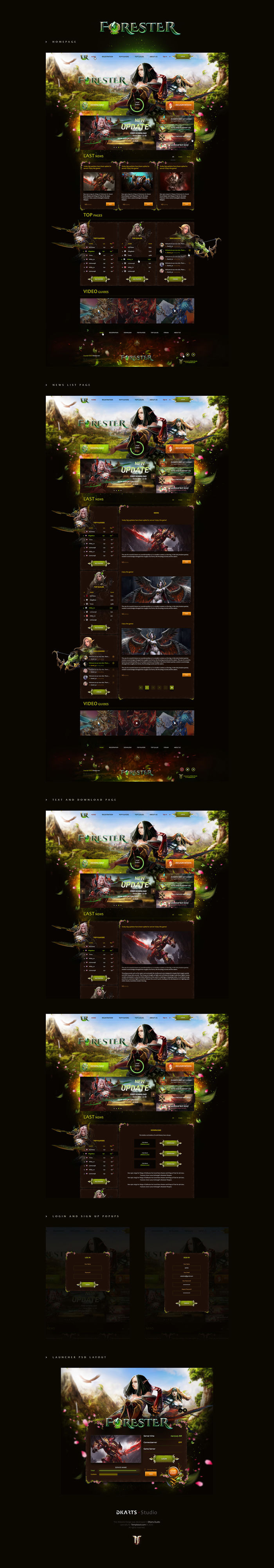 Mu Online Forester Game Website Template