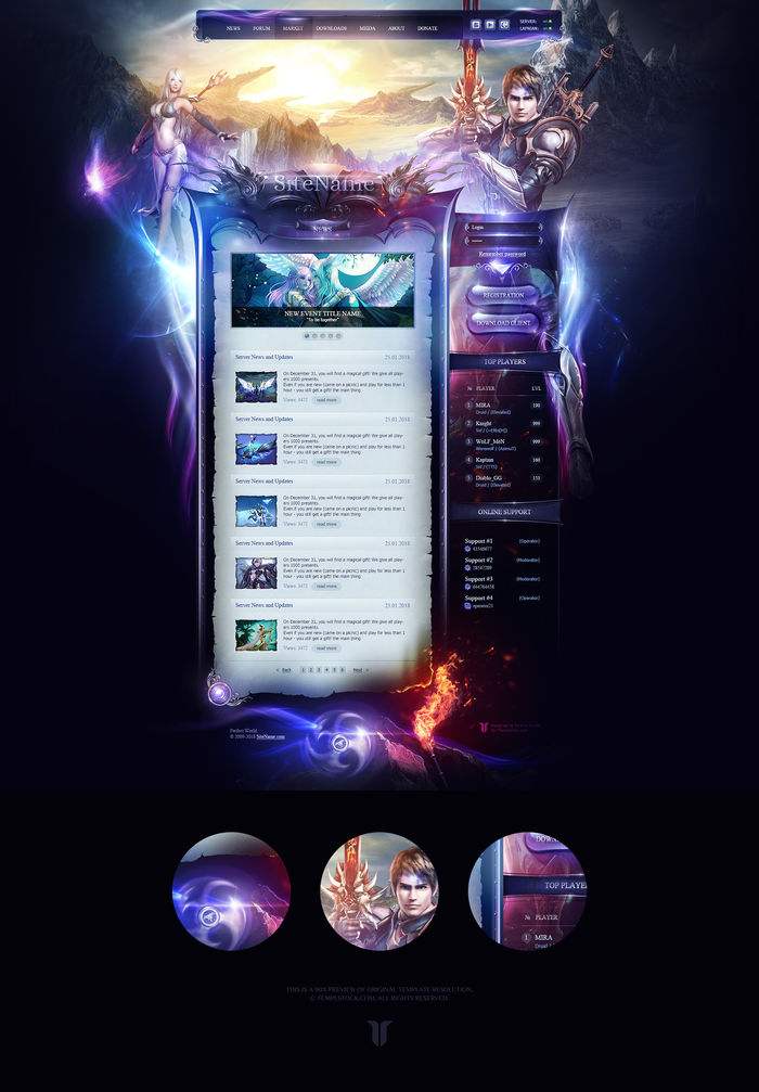 Almost free! PW Vilanor Website PSD + HTML Template