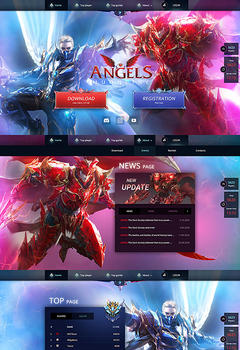 Angels Mu Online шаблон игрового сайта