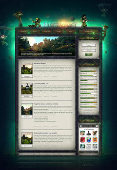 Minecraft Huntercraft Game Website Template