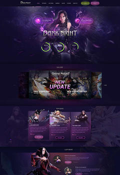 Mu Online Dark Night Game Website Template