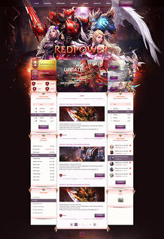Mu Online Red Power Game Website Template